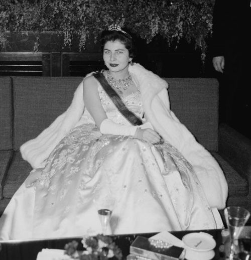 Princess Soraya of Iran in 1955, She was Queen of Iran as the second wife of Mohammad Reza