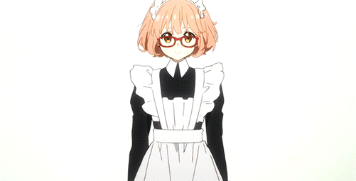 ianime0:  Kyoukai no Kanata | Mirai Kuriyama + Maid Outfit