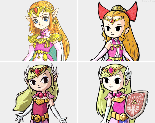 naruhodos:potionxshop:Zelda’s design over the yearsforgot the most important one smh