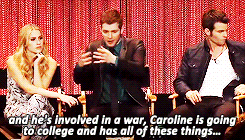 royalcaliber:  [Paleyfest 2014] Klaroline Talk: Charles and Paul keeping it real.