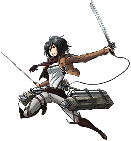 Armin, Eren, Mikasa, Levi, Rogue Titan, and Colossal Titan transparents from the Shingeki no Kyojin VISA card’s official site!More about the SnK VISA card!