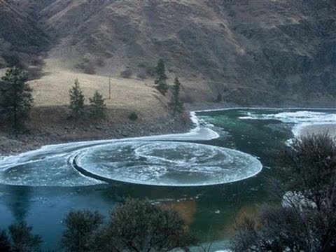 sixpenceee:An ice circle is a natural phenomenon that occurs in slow moving water in cold climates. 
