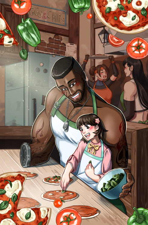 Pizza MakingMy full piece for the @barretzine! This zine was SUCH a good time and full of so many ta