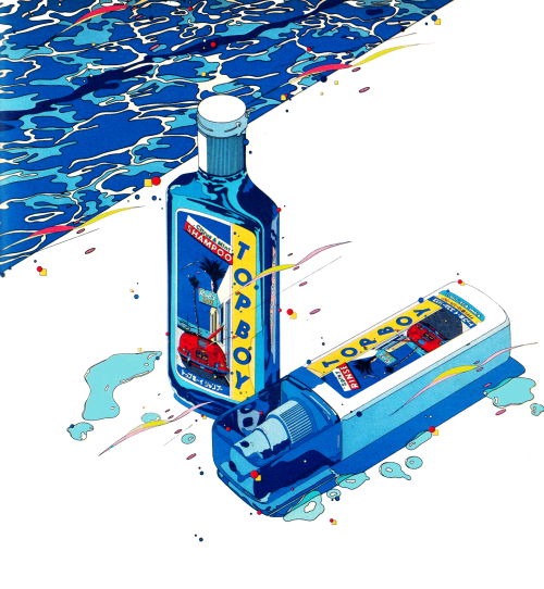 appbob: “TOPBOY SHAMPOO &amp; SPRAY RINSE” illustration by Eizin Suzuki, L