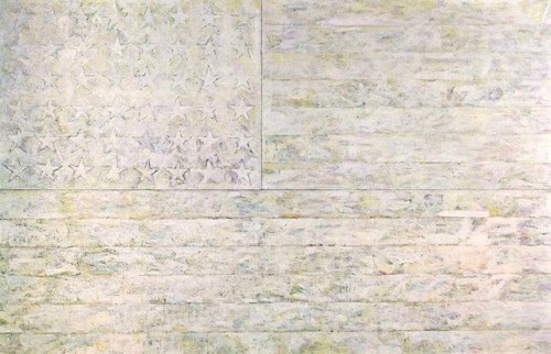 nobrashfestivity:Jasper Johns, White Flag, 1955