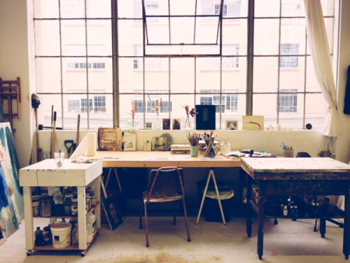 Emma Dime’s studio in Jack London Square, Oakland, CA