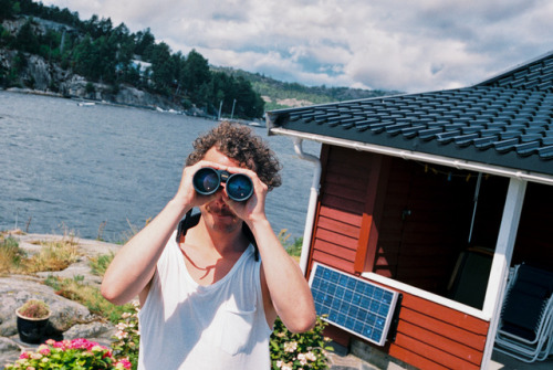 Koren with the binocullars in Kragerø, Norway  Konica S3 Kodak portra 35mmfilm