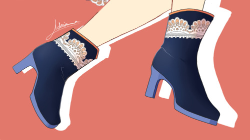 adrianelinerush:  My entry for Touken Ranbu high heels fanbook, an anthology zine coordinated by big