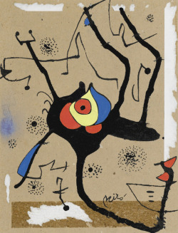 retroavangarda:  Joan Miró – Femme Encerclée D'oiseaux, 1974  