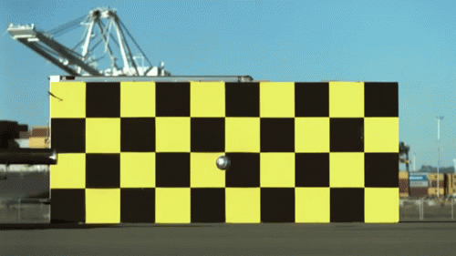 derthmanter: meco-official:  surrenderless:   blunt-science:  Mythbusters Physics: Relative Velocity The Mythbusters tested what would happen if a ball was shot at 60 mph off the back of a truck travelling at 60 mph to see what would happen. It became a