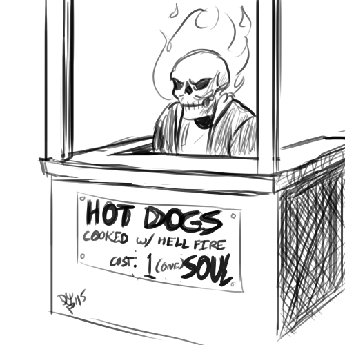 dirkcipher: Undertale AU where everything is exactly the same except Sans is Ghost Rider. lol XD