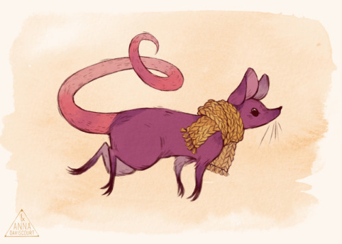 annadaviscourt:The next piece in the series of animals, a cute n’ cuddly rodent!I added this guy to 