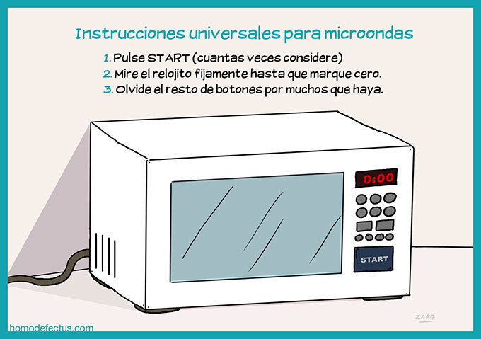 Prima imagen Perfecto homodefectus — Instrucciones universales para microondas