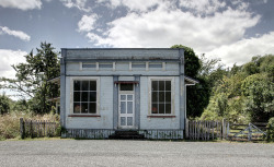 Destroyed-And-Abandoned:ghost Town Bank , Matiere, New Zealand Source: Brian Nz (Flickr)