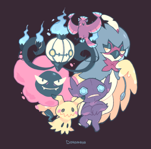 doromaya: some of my fave ghost pokemon