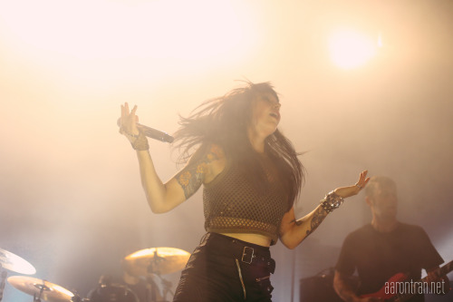 Alexis Krauss of Sleigh Bells performing at Lincoln Theatre in Raleigh, NC. November 6, 2013.