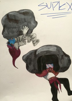 fangirlfanarts:  *Undyne and Garnet suplex