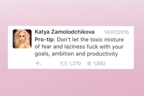 rpdr8 - Pro-tip - Follow Katya on Twitter.