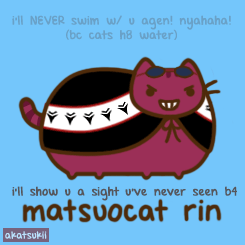 akatsukii:  Free! Swimming Kitties (pusheen) Requested by ichij0u :) 