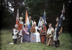 natgeofound:  Characters in a pageant depict “Britannia” and her colonies and dependencies, 1928.Photograph by Clifton R. Adams, National Geographic Creative