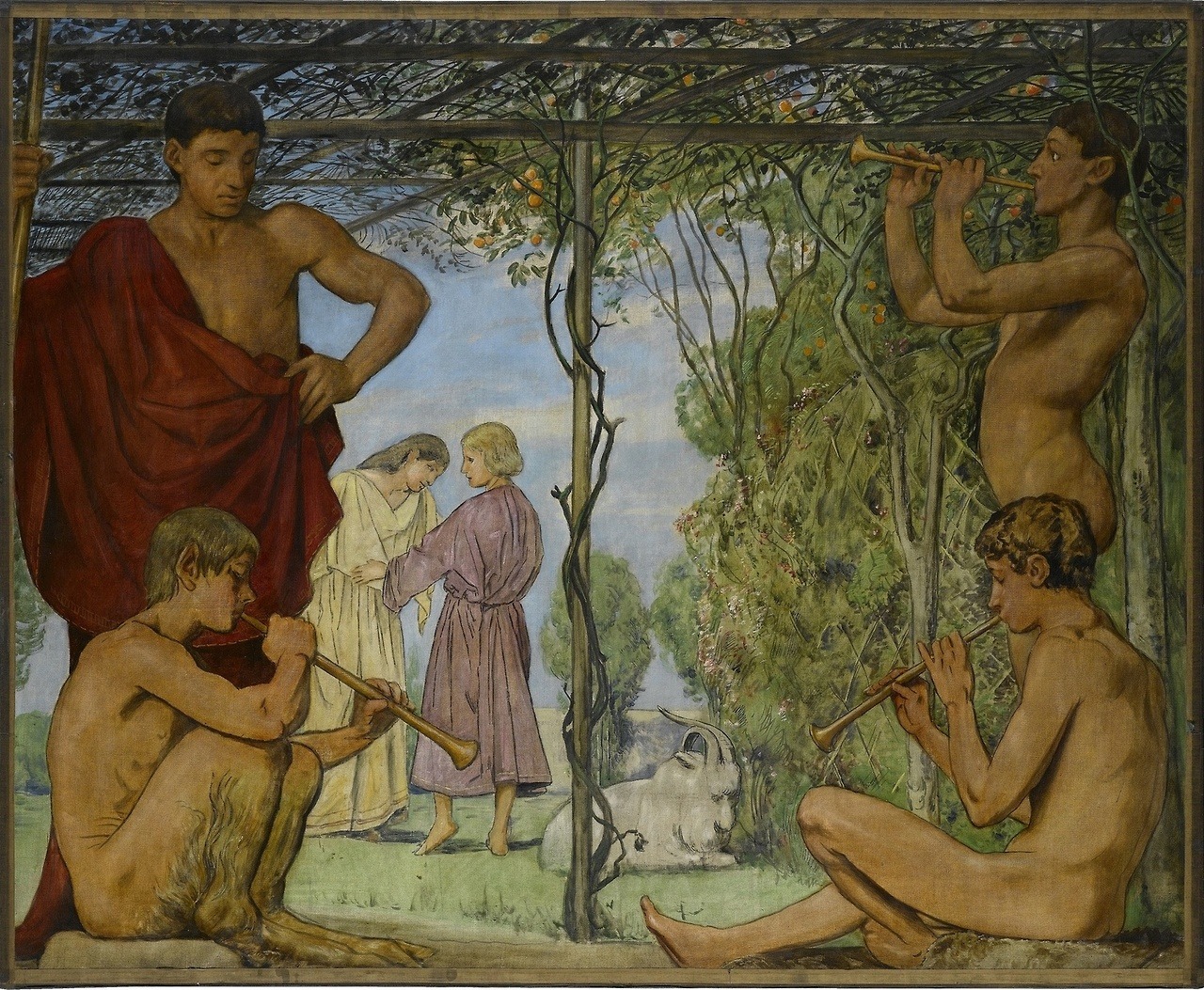 Hans Thoma - Wall frieze from the Music Hall of the house of Pringsheim, Munchen