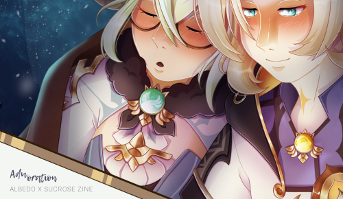 Here’s a small preview of my art for the Aduoration Zine (@ alberose_zine over on Twitter)! :D