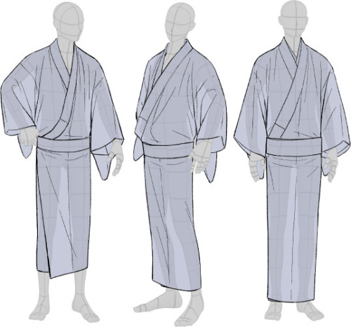 Kimono drawing guide &frac12;, by Kaoruko Maya (tumblr, pixiv, site). Booklet is available in pd