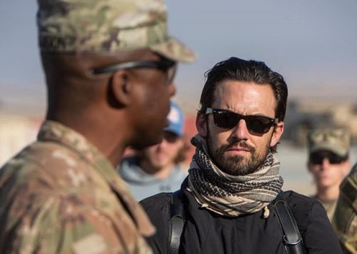 the-pearsons: Milo Ventimiglia with the US troops overseas