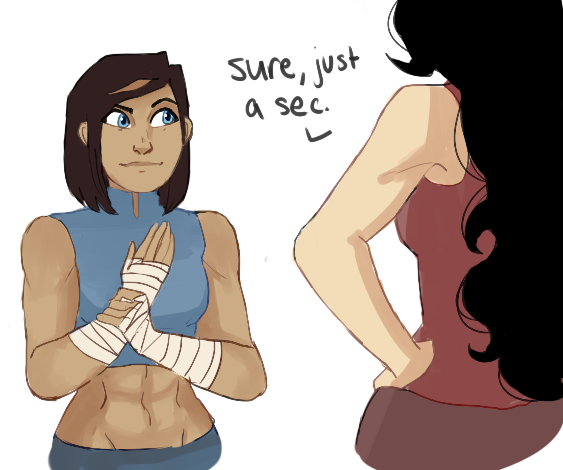 yakfrost:  korra is a lucky gal just a little something i did to practice poses!! 