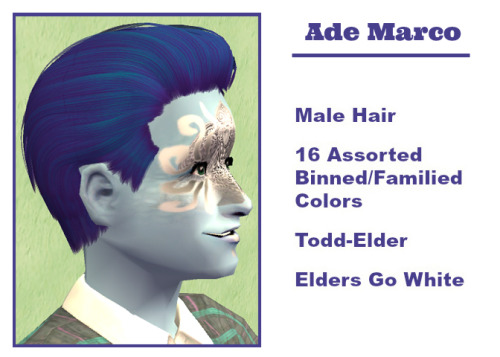 Let’s start finish! (;;;>.>) my male-only hair presents with this fun pompadour-style hair by 