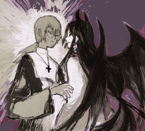 succubus and nun aesthetic“ why should i have to pay when you used my dna to clone children wi