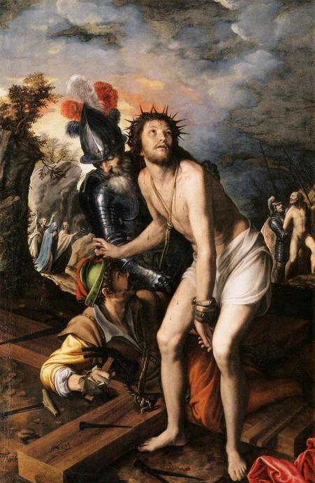 coriesu:Christ being nailed to the CrossVicenzo Campi –1575