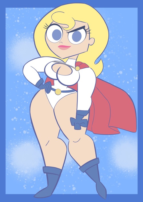 codykins123:  Supergirl as Powergirl (SBFF)- #1-3 by Codykins123 This is a very special birthday art gift for tlrledbetter/Coonfoot where it features one of his favorite animated female characters, Supergirl (Super Best Friends Forever shorts) dressed