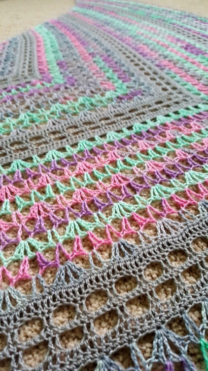 nestingtendencies:Orchids In The Fog Shawl - Available in my Etsy Shop Material: 100% BambooWingspan