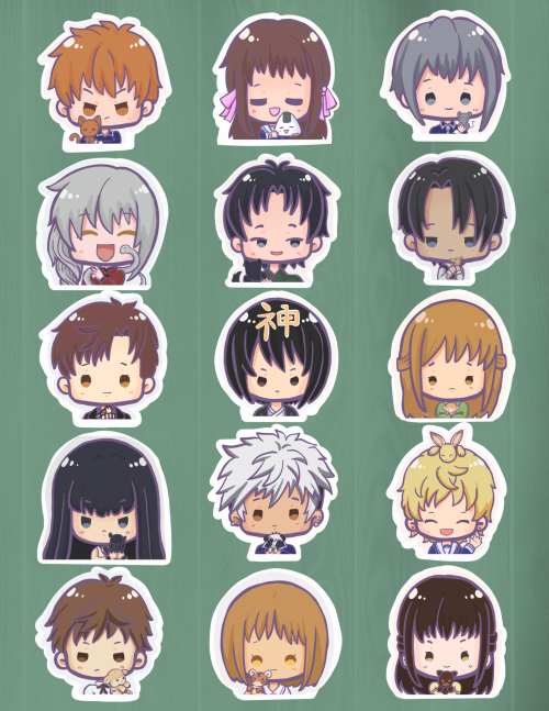 Had a lot of fun with these Fruits basket stickers