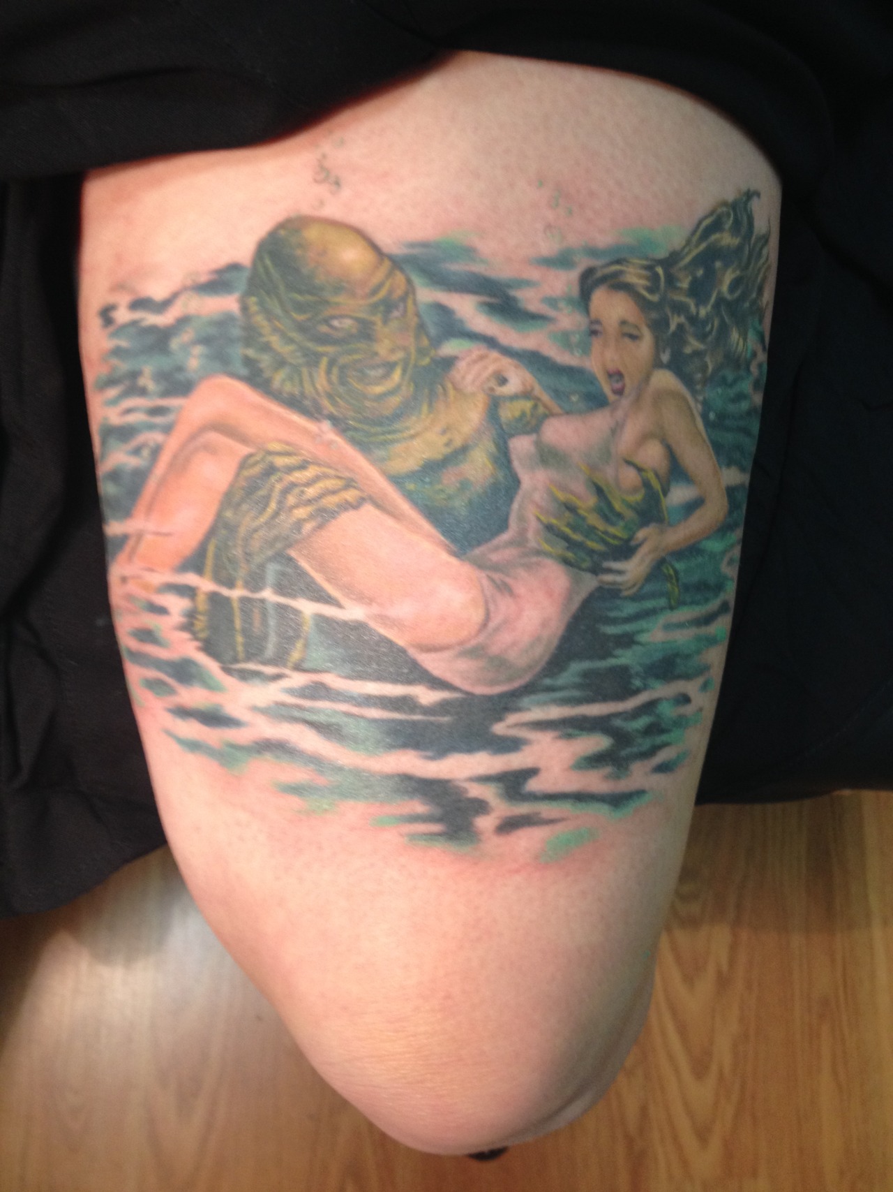  — Creature From the Black Lagoon on my thigh by Dan...