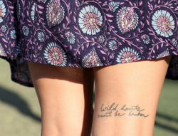 canyonclub:  back of the thigh tattoo photographed by