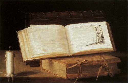 books0977 - Books. Sébastien Stoskopff (Alsatian, 1597-1657. Oil...