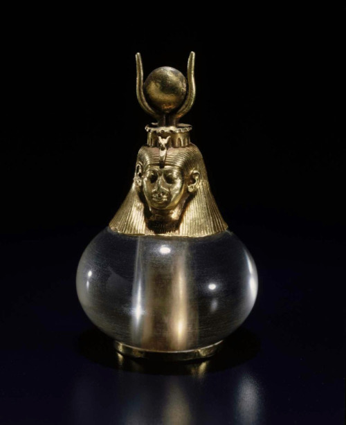 inkfromtheoctopus:Hathor-headed crystal pendantNapatan Period, reign of King Piye743-712 BCfrom el-K