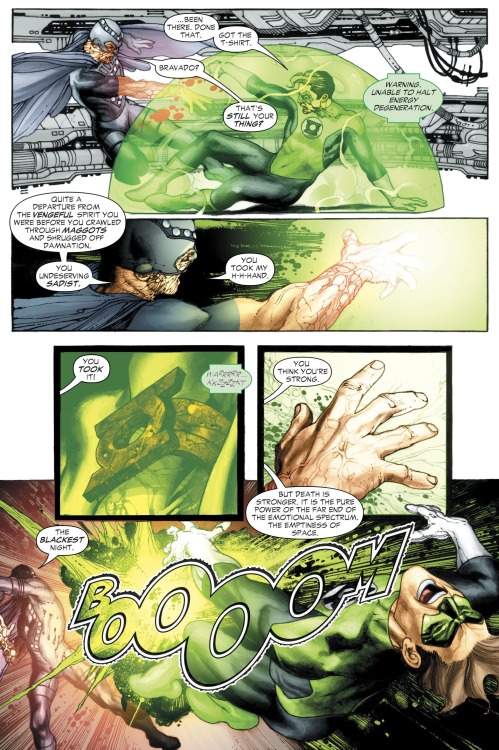 Green Lantern vs. Black Hand.[from Green Lantern (2005) #6]