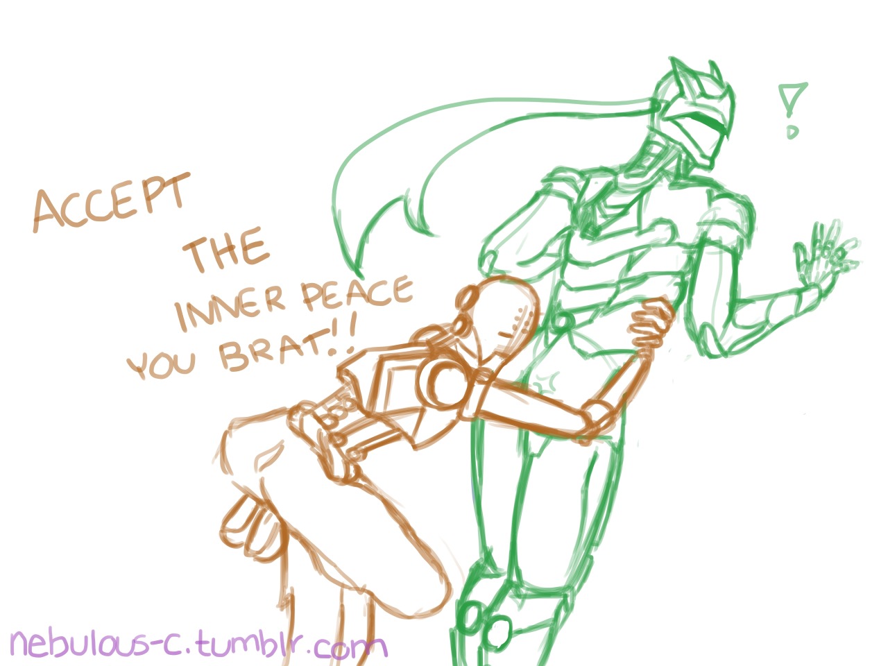 nebulous-c:  It says here that Genji originally rejected Zenyatta’s teachings.