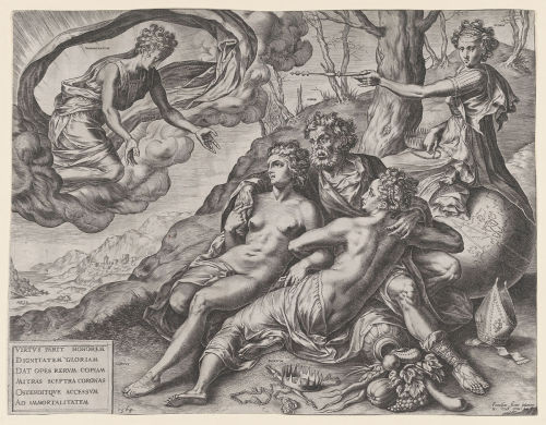 The Immortal Rewards of Virtue by Cornelis Cort (1564)