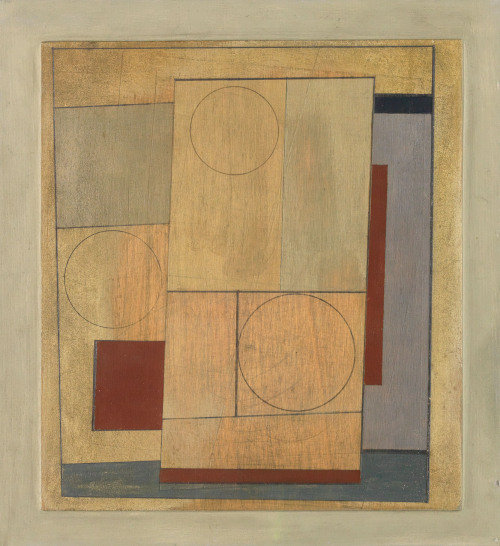 Ben Nicholson (British, 1894-1982), 1946 (Tibetan), 1946. Oil and pencil on panel, mounted on the ar