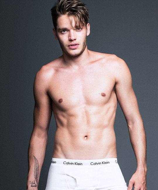 stephen-amell:Dominic Sherwood photographed by Justin Campbell for Just Jared **