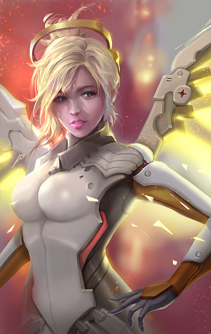 overbutts: Overwatch - Mercy by derrickSong 