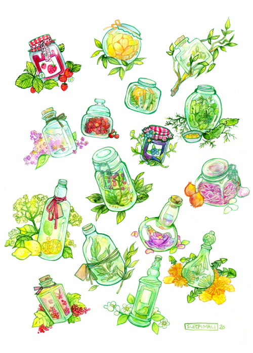 Happy Little Jars And Bottles