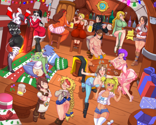 club-ace: Hearthstone Xmas by Kibazoku  Busy night… but there’s always room for another! @owlizard O