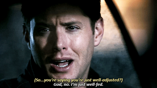 saucynewf: Castiel: What I don’t understand is…where is your hunger, Dean?Dean: Huh?Castiel: Well, s