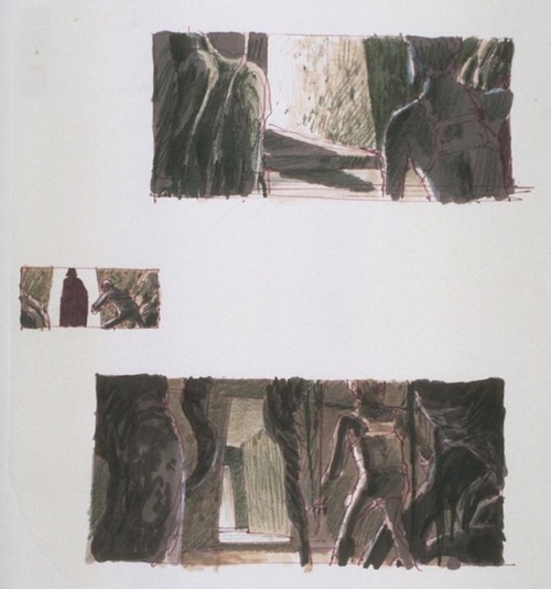 The last of Ralph McQuarrie’s Dagobah art (for now).Some creatures, among them a tree that turns int