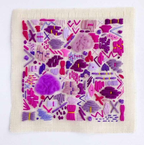 artisticmoods:Countless colorful stitches I cannot keep my eyes away from in the work of Elizabeth P